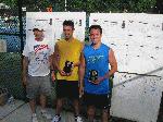 DIRECTOR CARL RICHKO WITH MEN'S OPEN CHAMPS JUSTIN COOK AND BRAD BOLTE